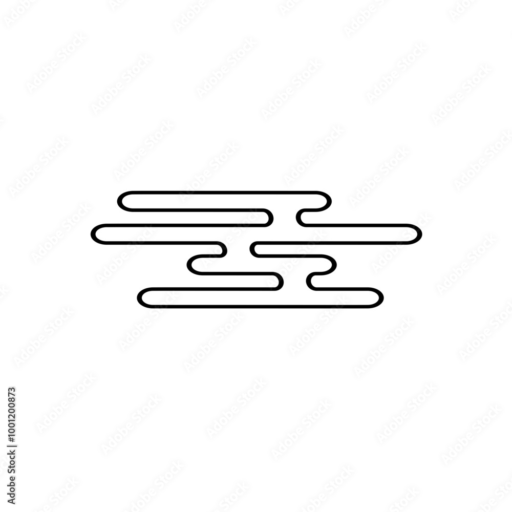 Cloud Japanese, Chinese. Asian elements. Pattern cloud for design prints. Clouds cartoon isolated on white background. Cloud Japanese, Chinese. Asian elements. Pattern cloud for design prints. Clouds cartoon isolated on white background.