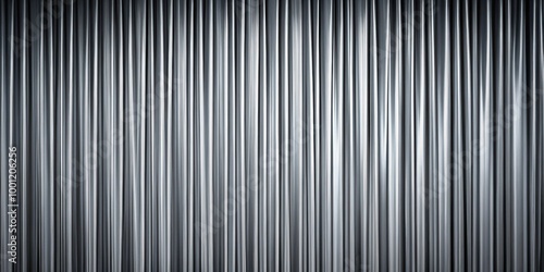 Abstract textured metal curtain background in grey color for modern design projects