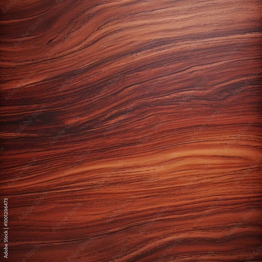 Naklejka premium Natural Mahogany Wood Texture - Detailed Wooden Grain Surface for Background or Design Elements with Copy Space for Text