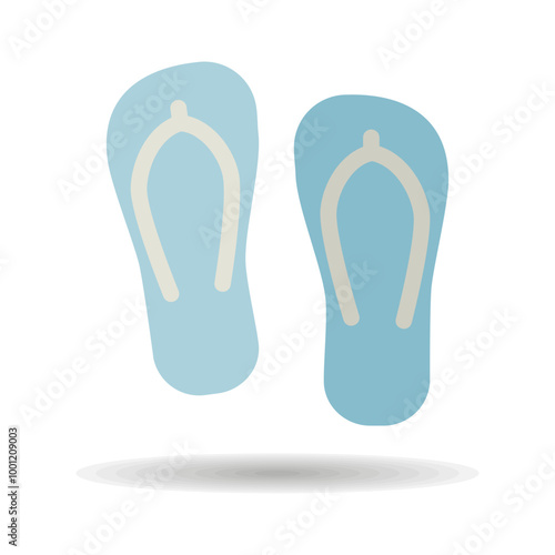 Flip Flops flat vector icon. Summer sign