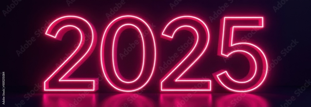 Happy new year. Neon lights numbers 202. Concept for 2025 new year celebration. Pattern for banner, poster, greeting and new year 2025. Happy new year. Neon lights numbers 202. Concept for 2025 new year celebration. Pattern for banner, poster, greeting and new year 2025.