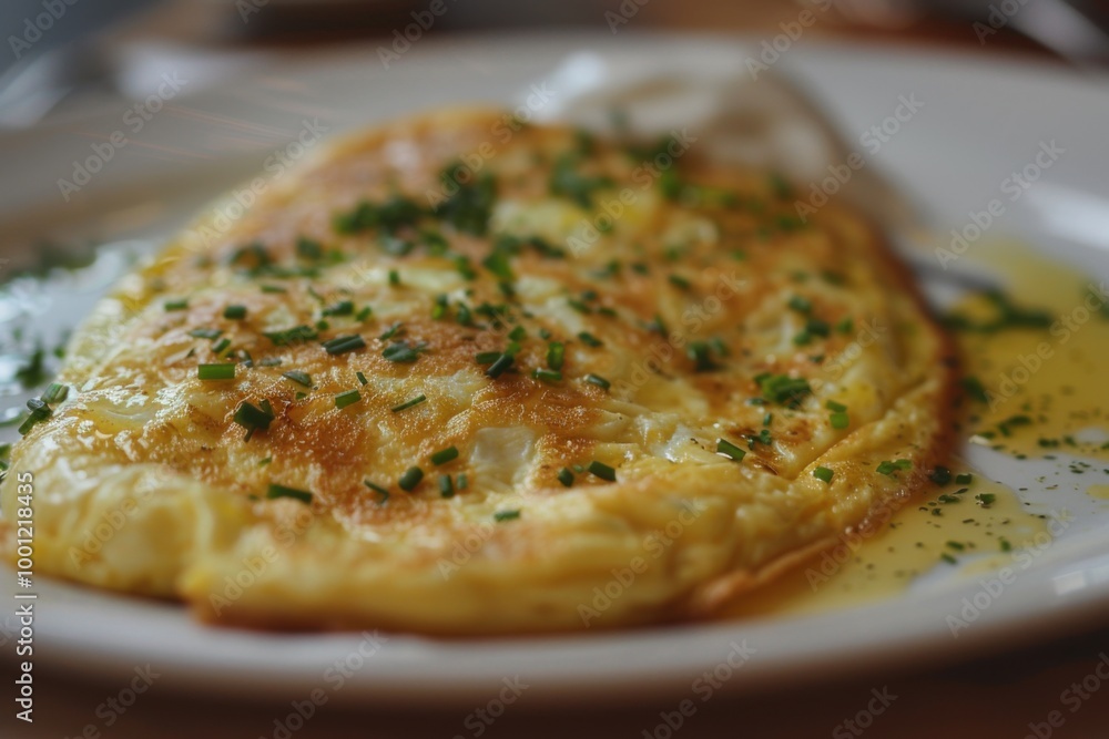 Golden fluffy omelette with fresh herbs for a simple and healthy breakfast
Golden fluffy omelette with fresh herbs for a simple and healthy breakfast