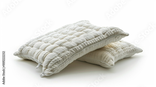 Orthopedic pillows and supports for providing comfort and support during rest and sleep isolated on white background photo