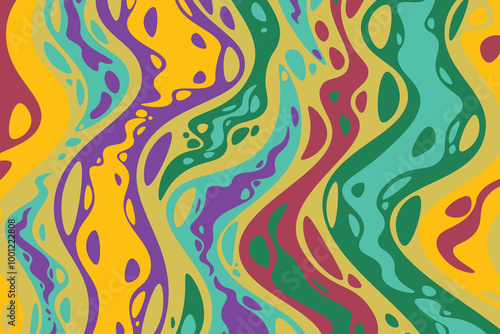 Wallpaper Mural Abstract psychedelic groovy background. Torontodigital.ca