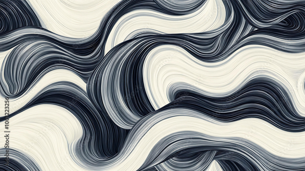 Abstract background with flowing lines in black, white and gray. Abstract background with flowing lines in black, white and gray.