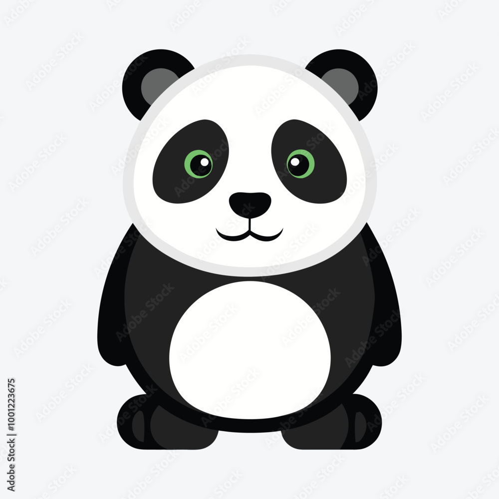 Naklejka premium Panda vector image illustration and artwork