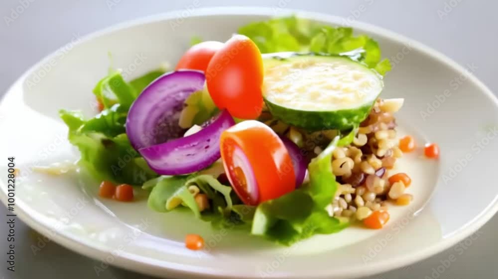 salad with vegetables. generative ai salad with vegetables. generative ai