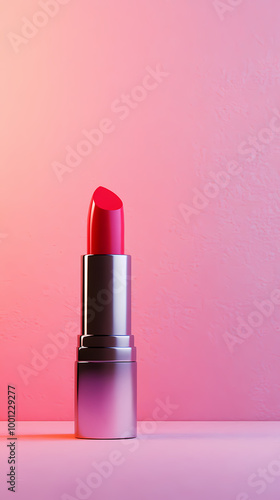 Vibrant red gradient lipstick