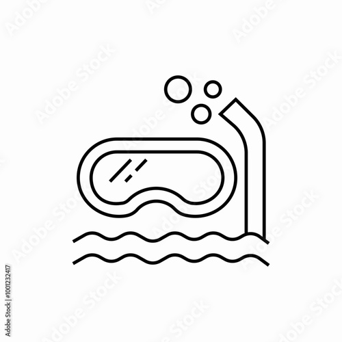 diving mask icon sign vector