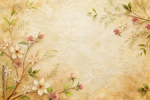 Soft, creamy, textured paper background with subtle warm undertones and gentle brown cracks, perfectly complementing