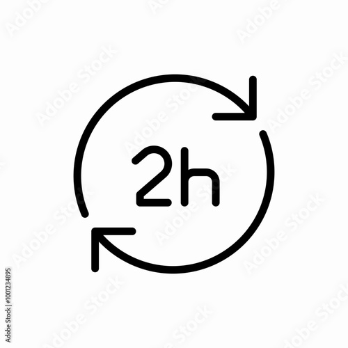 all the two hours icon sign vector