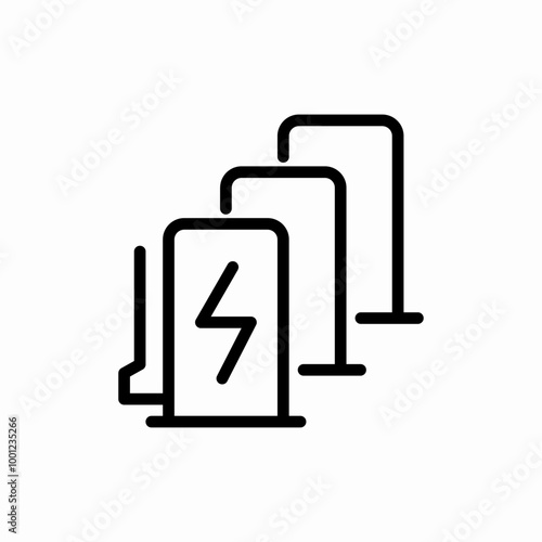 electric car energy charging icon sign vector