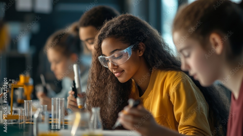 Diverse Group of High School Students in Classroom Diverse Group of High School Students in Classroom