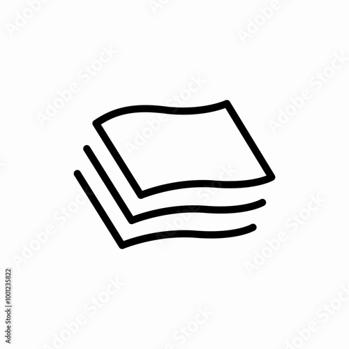 layers paper icon sign vector