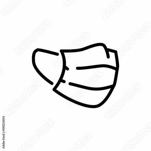 medical wear mask icon sign vector