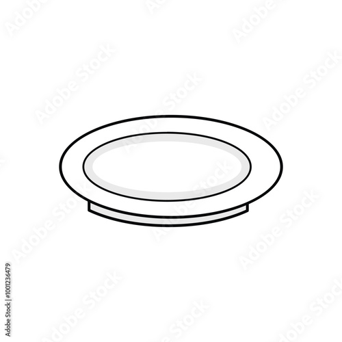 Dish icon. Simple illustration of dish icon. Plate icon on white background. Illustration For Personal and Commercial Use. Clean Look Trendy Icon. Food icon element symbol