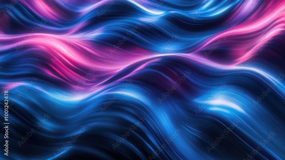 Abstract Blue and Pink Waves Abstract Blue and Pink Waves