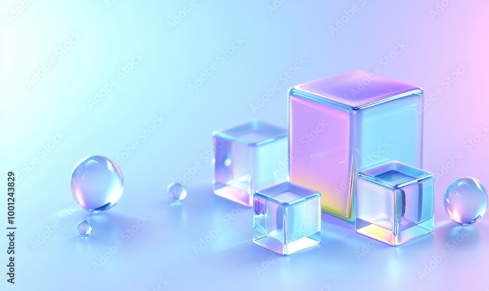 Obraz premium Geometric composition and abstract 3D render