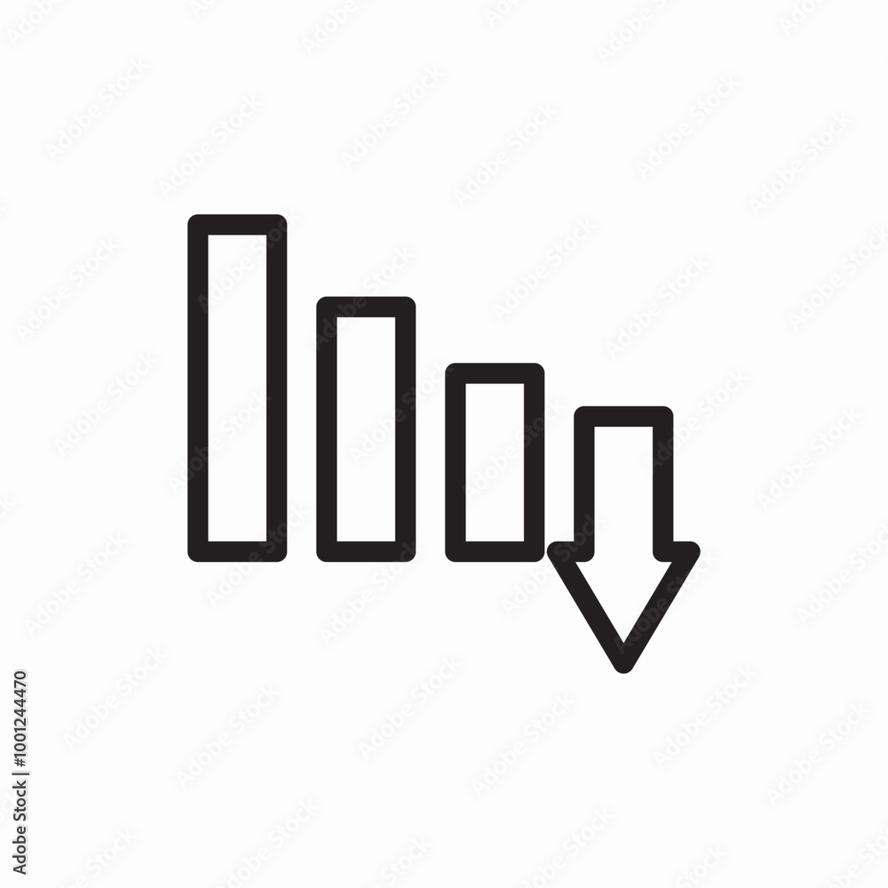 recession chart icon sign vector recession chart icon sign vector