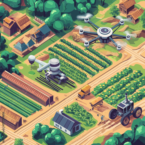 Isometric Precision Agriculture: AI Technology in Farming