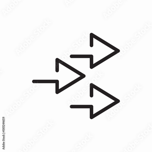 right arrow icon sign vector