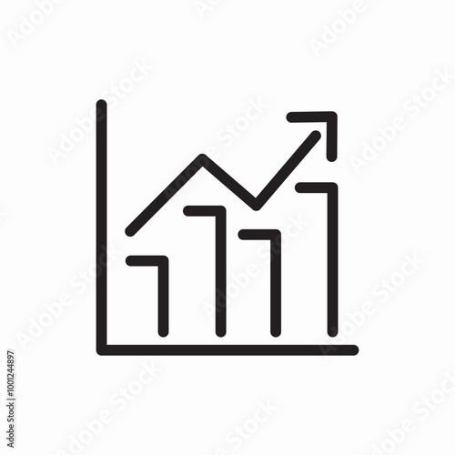 staticstic chart graphic icon sign vector