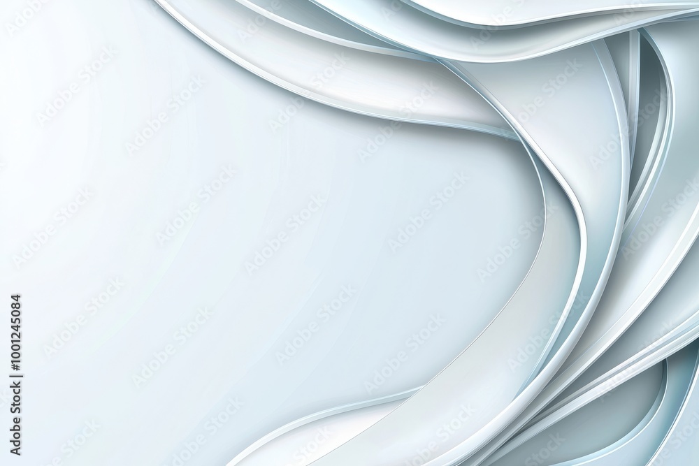 Fototapeta premium Background designed with motion waves. Interior home decoration. White and grey abstract background.