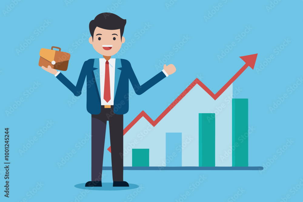 business man with graph
business man with graph