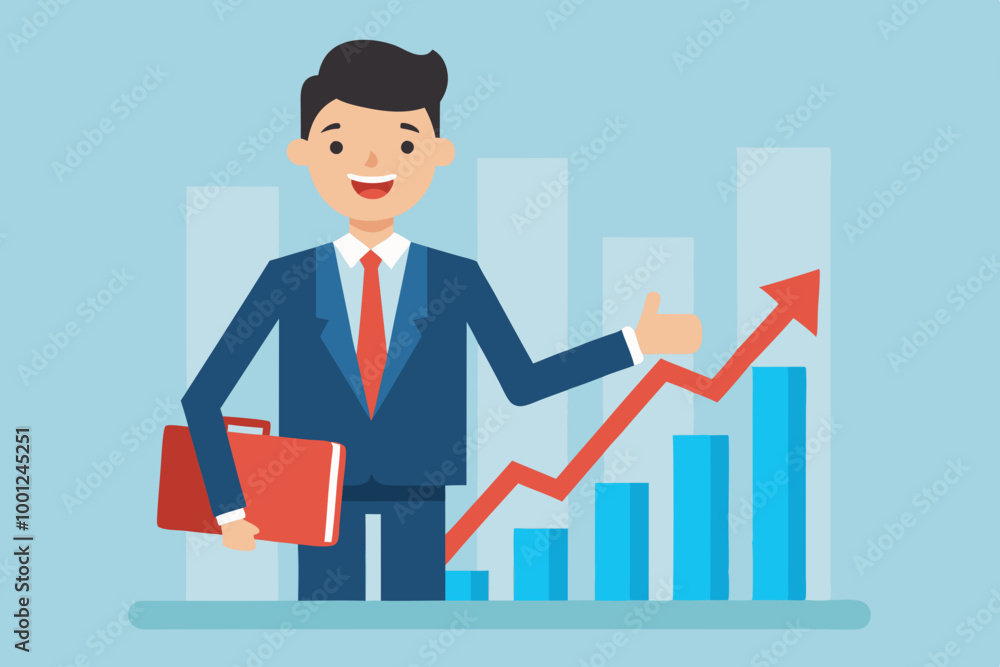 business man with graph
business man with graph