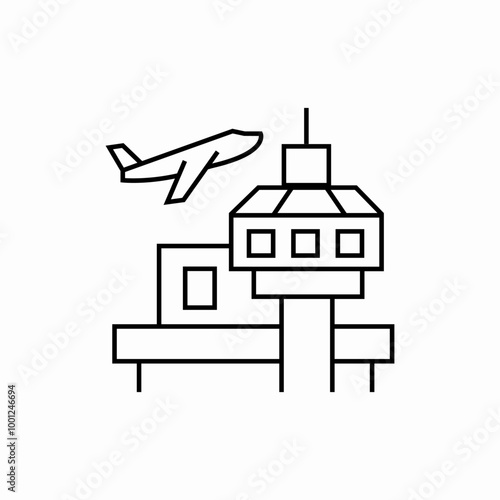 airport terminal icon sign vector