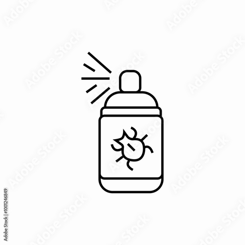 bug spray icon sign vector