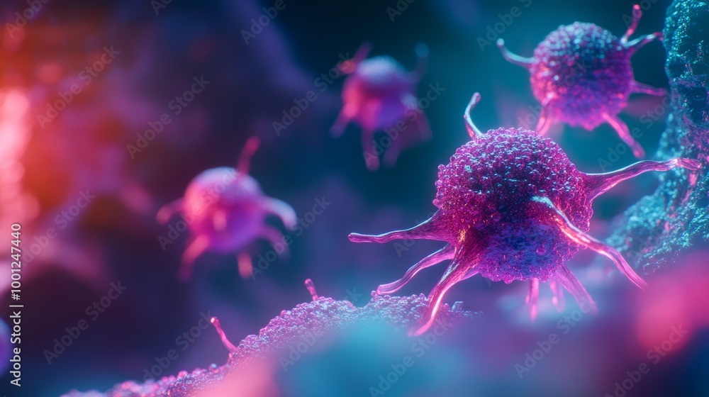 Colorful Microscopic Viruses Colorful Microscopic Viruses