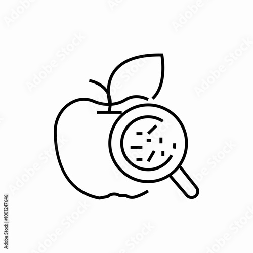 food analysis icon sign vector
