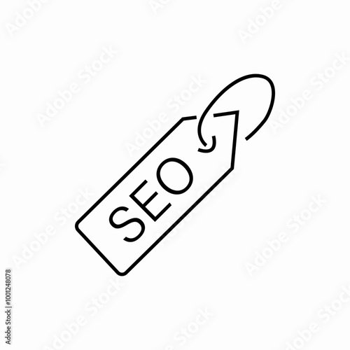 seo tag icon sign vector