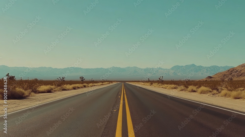 Endless Road Through the Desert Endless Road Through the Desert