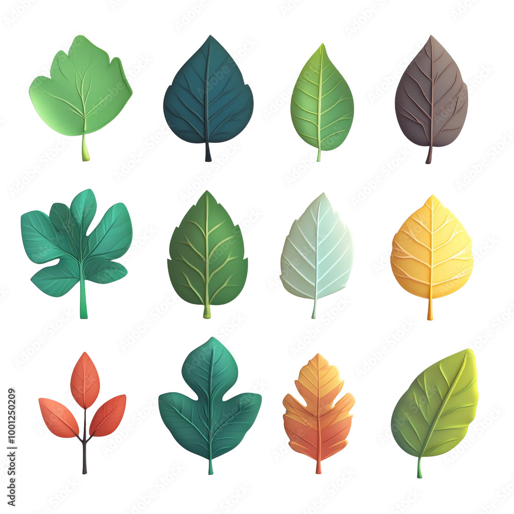 Whimsical 3D Cartoon Leaves: A Playful Take on Financial Eco-Care Whimsical 3D Cartoon Leaves: A Playful Take on Financial Eco-Care