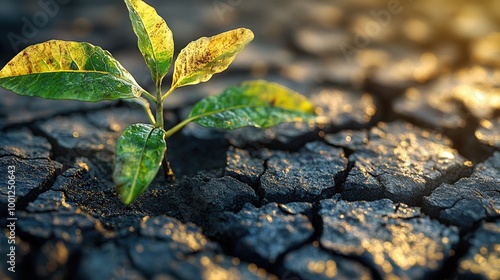 Drought-Stricken Landscape, Parched Earth: A Symbol of Climate Change.