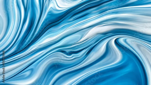 Wallpaper Mural Abstract swirling blue and white liquid pattern, resembling ocean waves or winter frost, perfect for backgrounds or seasonal art Torontodigital.ca
