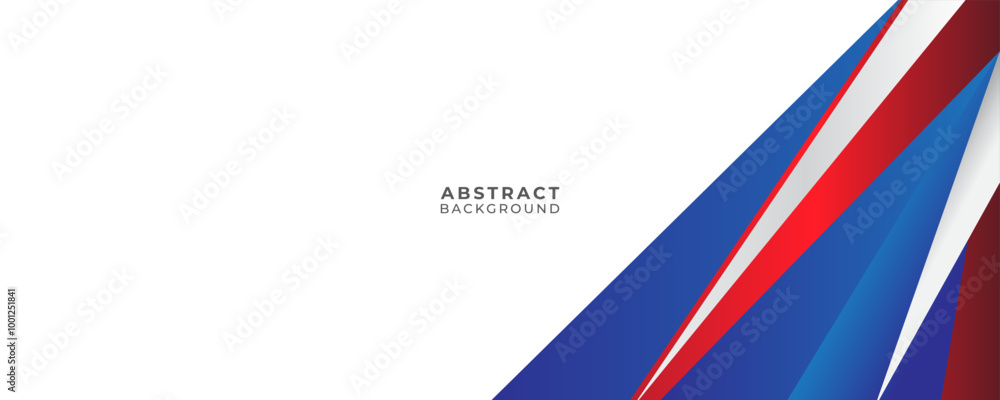 Abstract Geometric Background with Red and Blue Shapes