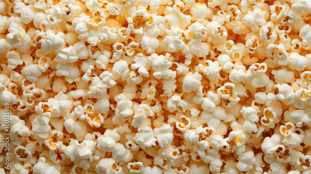 Crispy popcorn kernels piled together create delightful snack experience Crispy popcorn kernels piled together create delightful snack experience