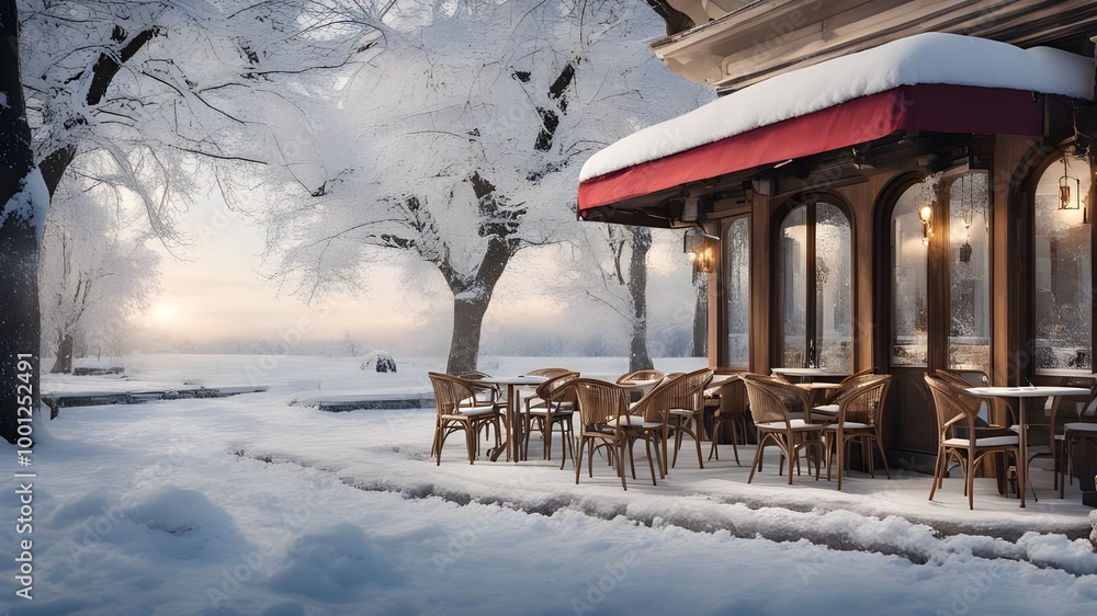 cafe with winter cafe with winter