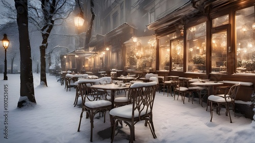 cafe with winter