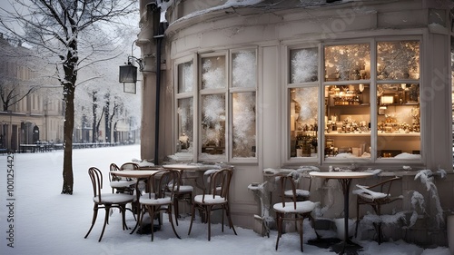 cafe with winter