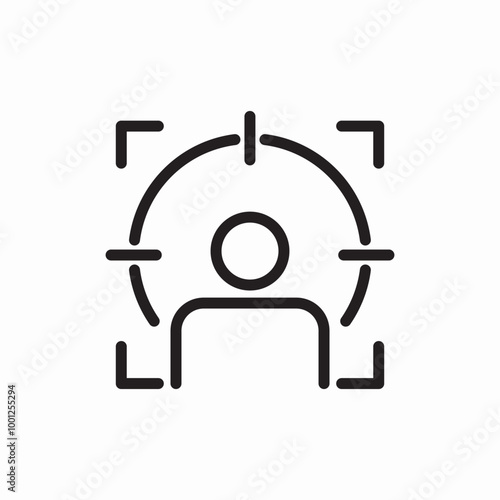 shoot human icon sign vector