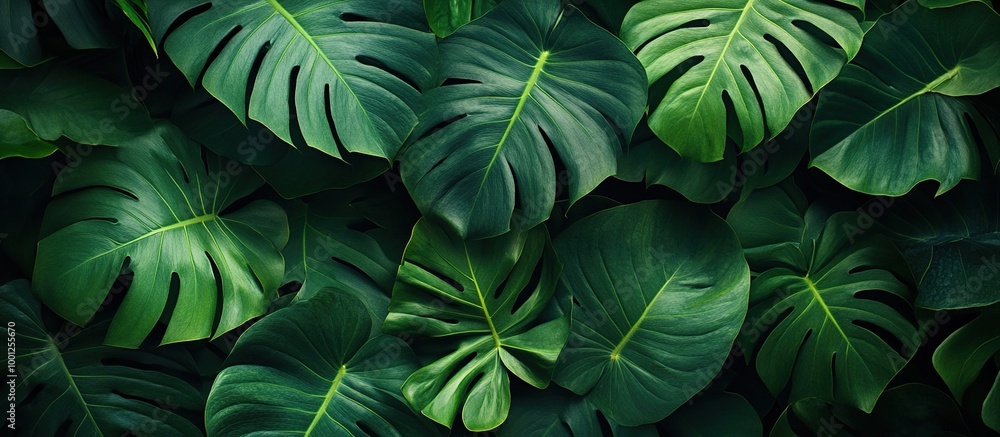 Tropical Leaf Background - Lush Greenery Tropical Leaf Background - Lush Greenery