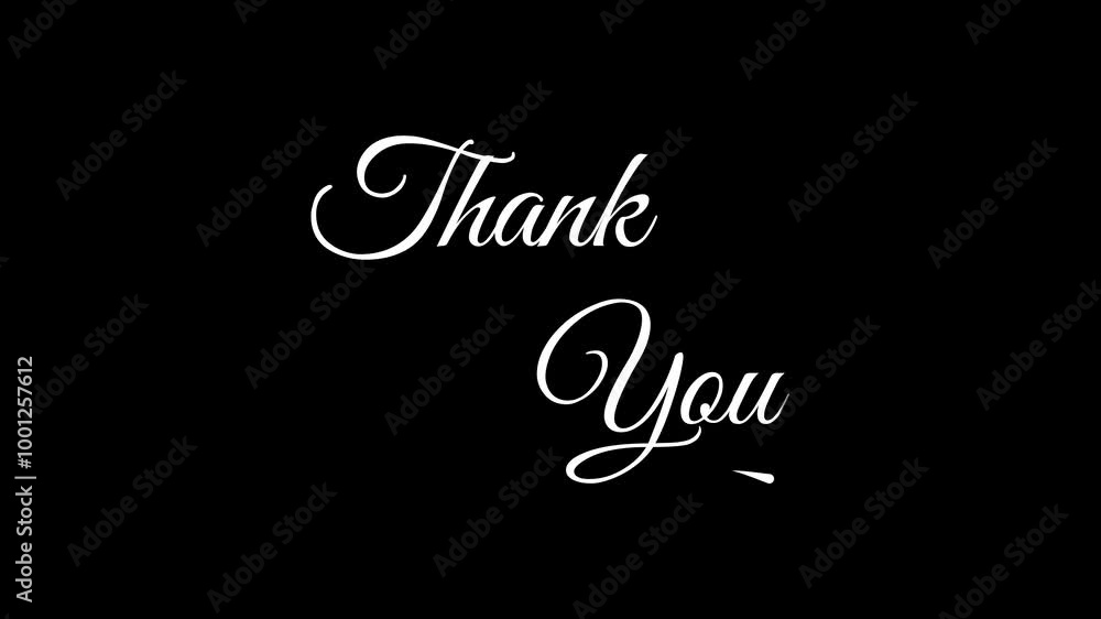 8 second motion graphic, black background with animated dynamic lines that dance gracefully to form the word THANK YOU. The movements are subtle and eye-catching, to convey gratitude in a modern 8 second motion graphic, black background with animated dynamic lines that dance gracefully to form the word THANK YOU. The movements are subtle and eye-catching, to convey gratitude in a modern