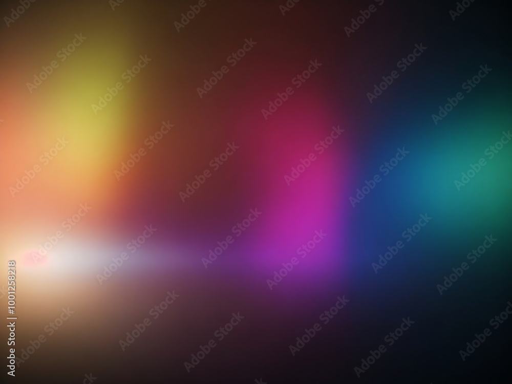 Blurred rainbow colors on a black background. Blurred rainbow colors on a black background.