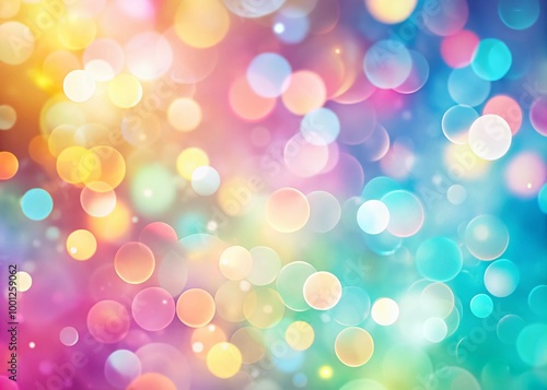 Vibrant abstract bokeh blur with pastel colors and subtle texture, ideal for digital art, social media, and creative