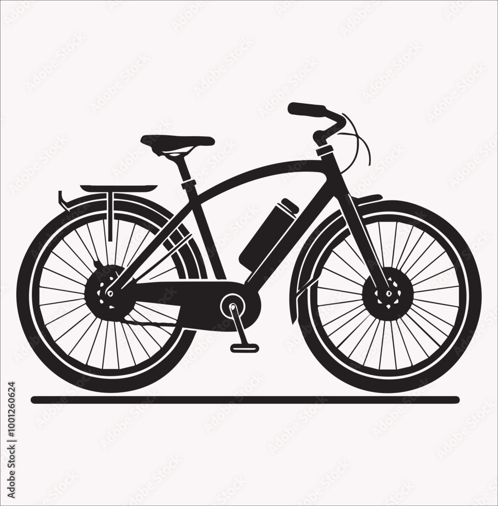Fototapeta premium bicycle icon vector silhouette on a white background