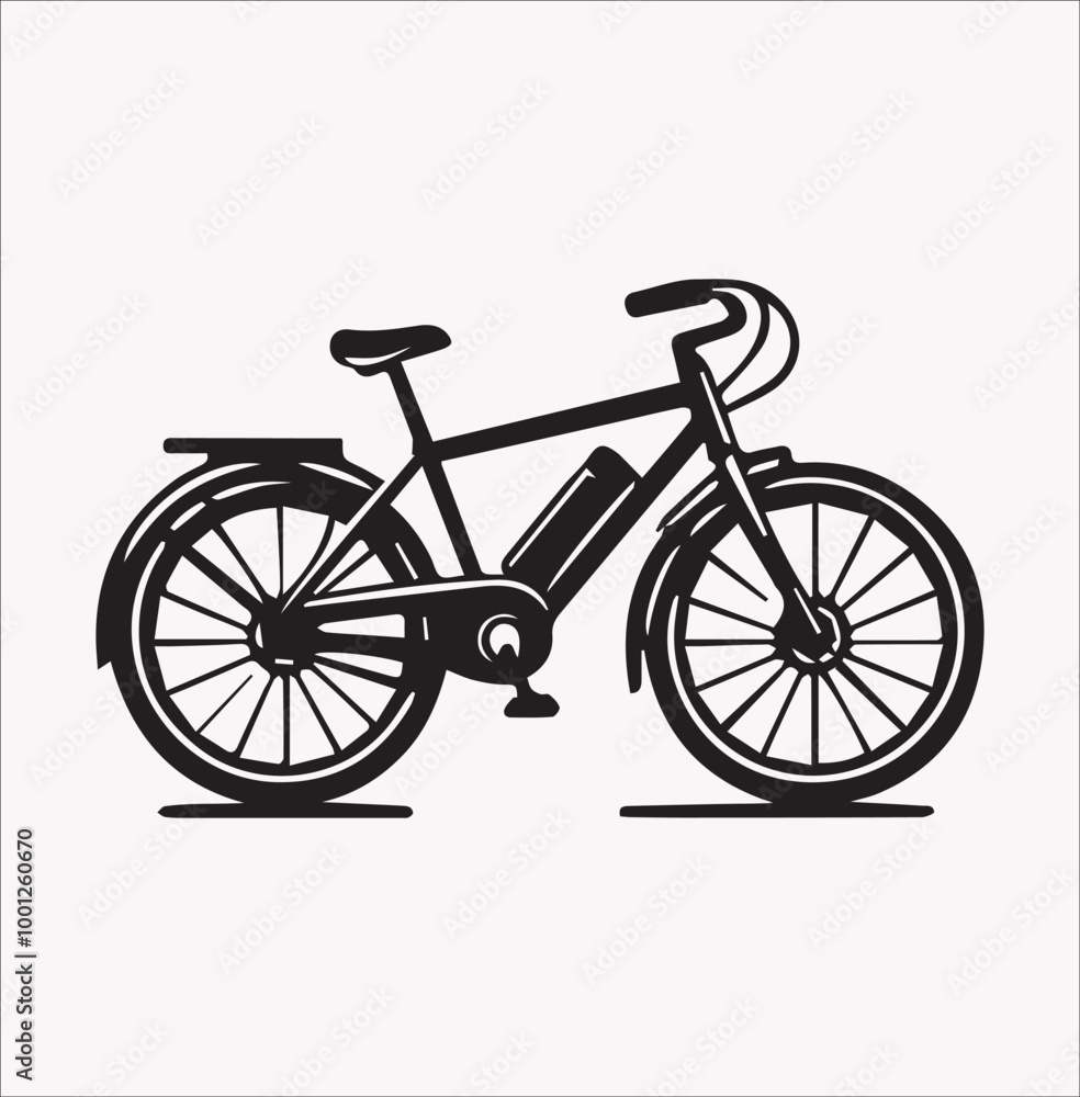Fototapeta premium bicycle icon vector silhouette on a white background